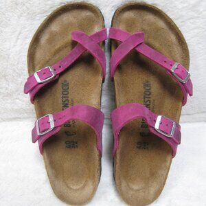 Birkenstock MAYARI Oiled Leather Festival Fuchsia 40 R US W 9 M 7